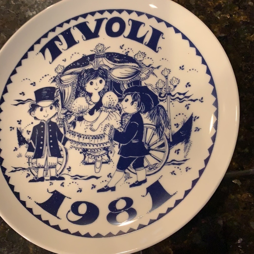 Danish Tivoli Denmark Plate Vintage Tivoki Kuplen 1981 Dinnerware Scandinavian - Picture 2 of 8